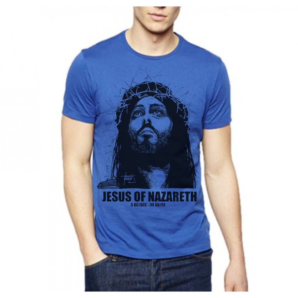 Kaos Biru Jesus Of Nazareth Tismy Store