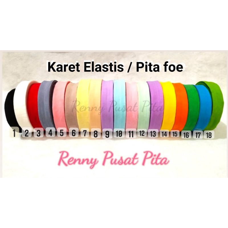 bando bayi 2cm | bandana elastis | foe | karet foe | montemanik | pita elastis