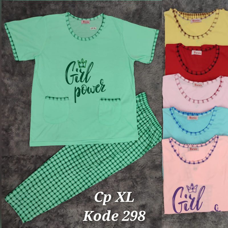 Setelan Baju Tidur Celana Panjang CP XL Beris