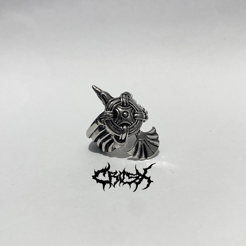 CROWS RING / CINCIN GAGAK ELANG / DRAGON EAGLE RING / COUPLE RING CINCIN COUPLE KOREAN STYLE RING CINCIN STYLE KOREA CINCIN AESTHETIC RING CINCIN TITANIUM CINCIN STAINLESS STEEL CINCIN PRIA CINCIN WANITA HIP HOP PUNK RETRO VINTAGE METAL RING