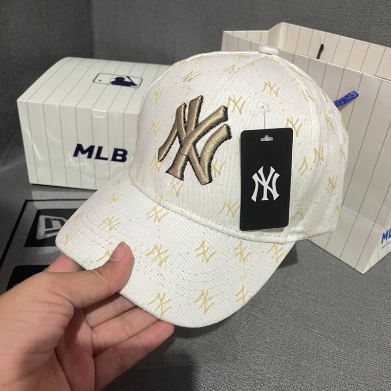 CAP NY CREAM LOGO GOLD