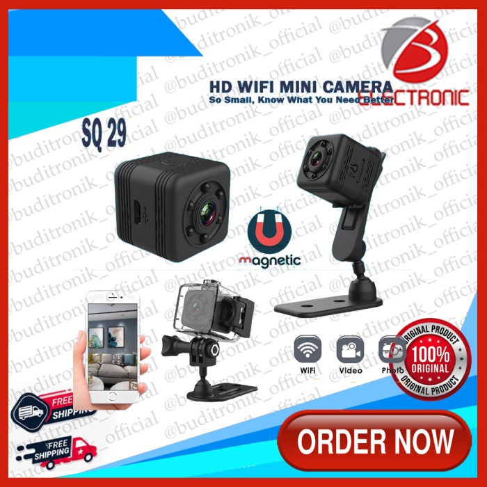 Spy Cam Kamera Pengintai SQ29 Mini Dv Wifi Action Camera Night Vision