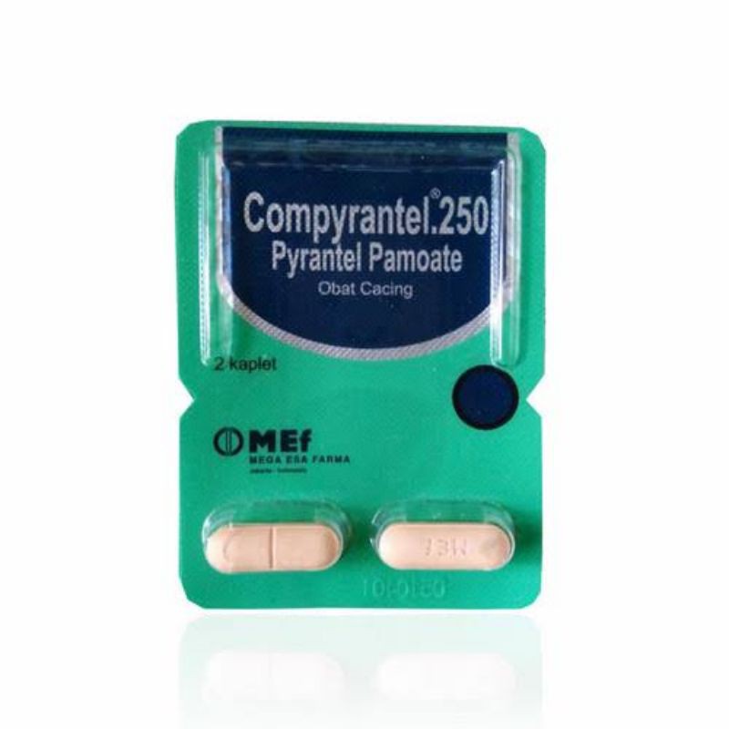 Compyrantel Kaplet 250mg Obat Cacing Dewasa ORIGINAL-BPOM