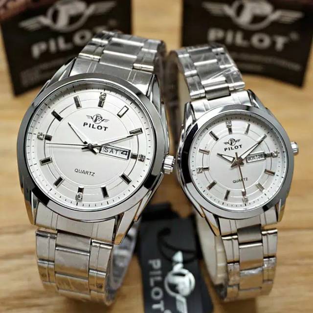 Jam Tangan Couple Pria / Wanita Original Pilot P-1004 Series