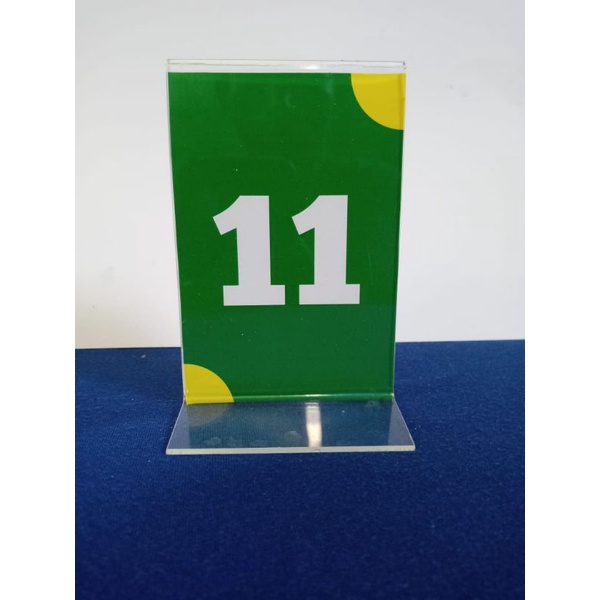 

Display akrilik nomer meja 12x8 cm + nomer