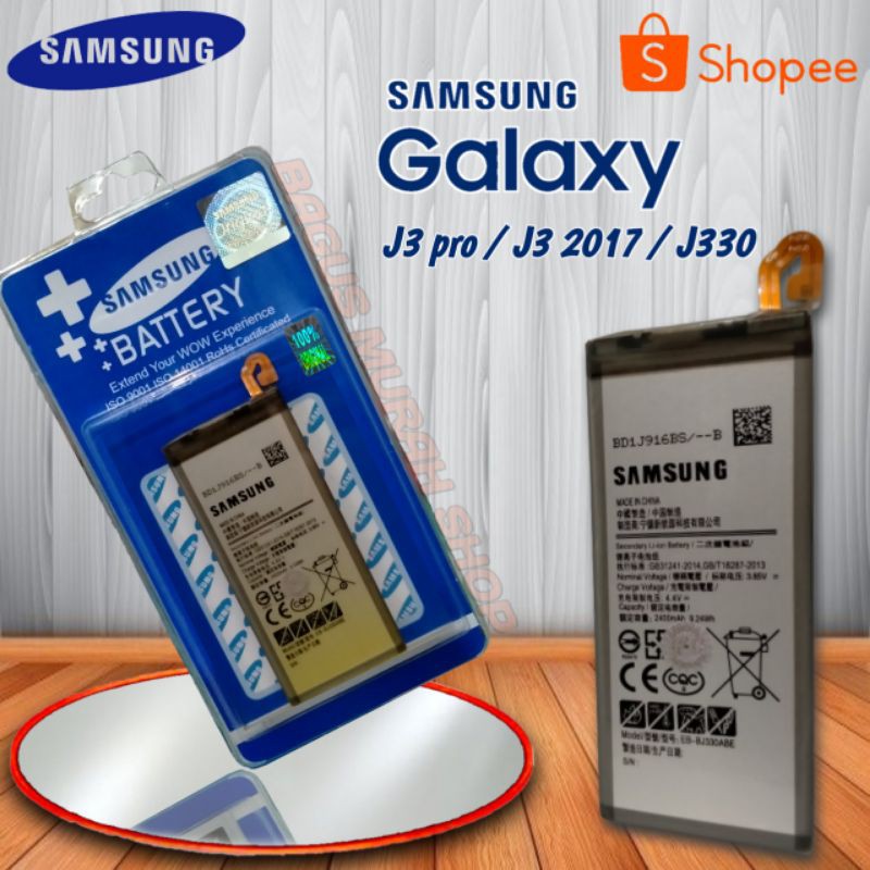 BATRE BATERAI BATTERY SAMSUNG GALAXY J3 PRO J330 J3 2017 ORIGINAL BATTERY EB-BJ330ABE