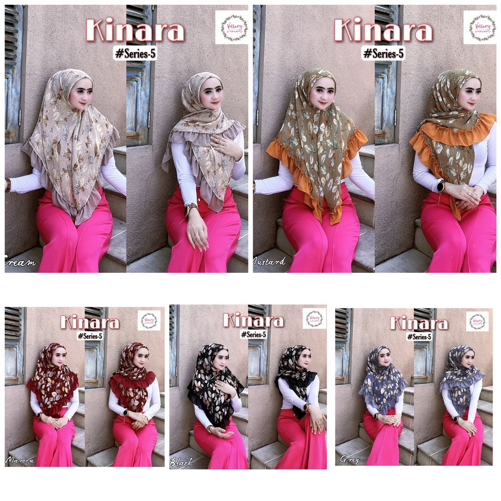 HIJAB SEGITIGA PLISKET MOTIF BUNGA