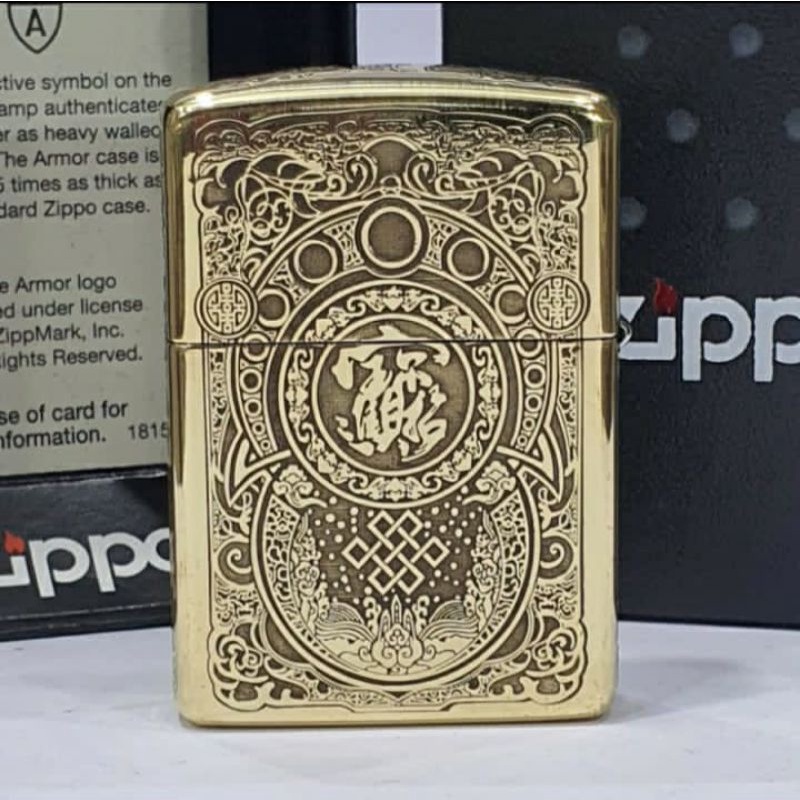 Original Zippo Armor Dragon Qhilin 5 sides