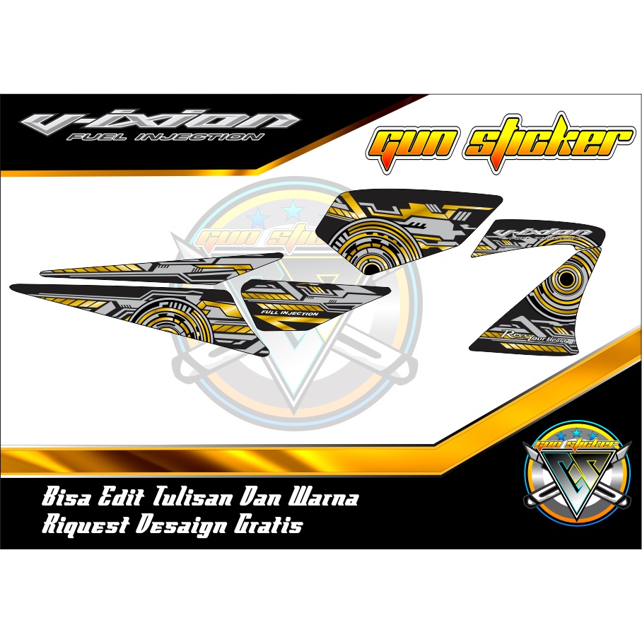 striping variasi vixion old grafis gold