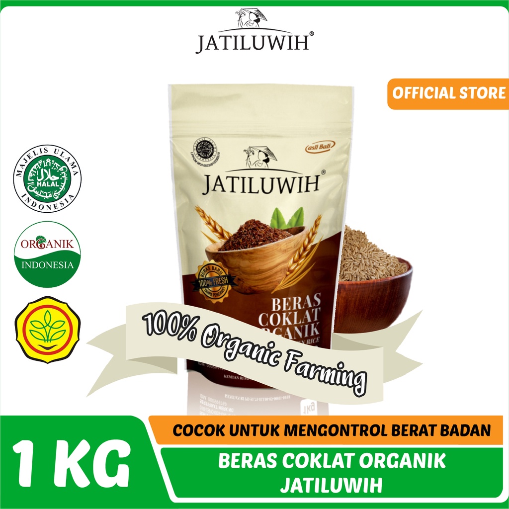 

Jatiluwih Beras Coklat Organik 1kg - Beras Coklat Organik Jatiluwih 1kg