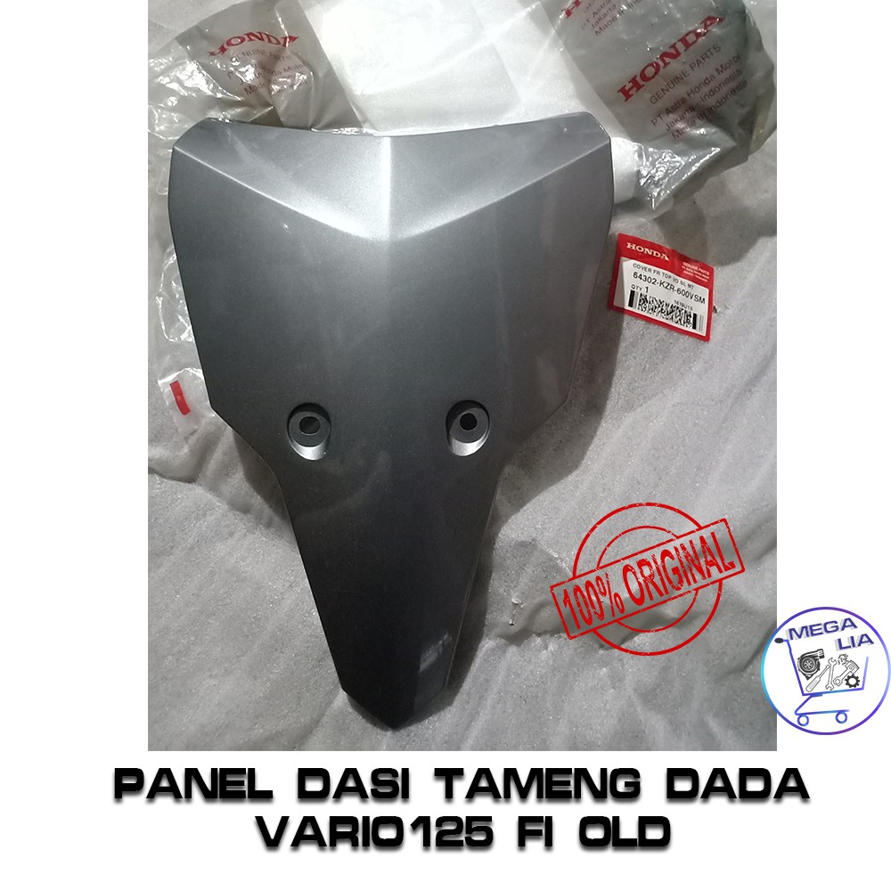 Panel Dasi Tameng Dada Cover Front Top Vario125 fi old Silver / Panel Klakson 64302-kzr-600vsm ORI