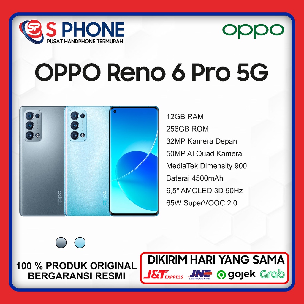 Jual HP O   PPO RENO 6 PRO 5G RAM 12/256 GRS RESMI TERMURAH | Shopee Indonesia