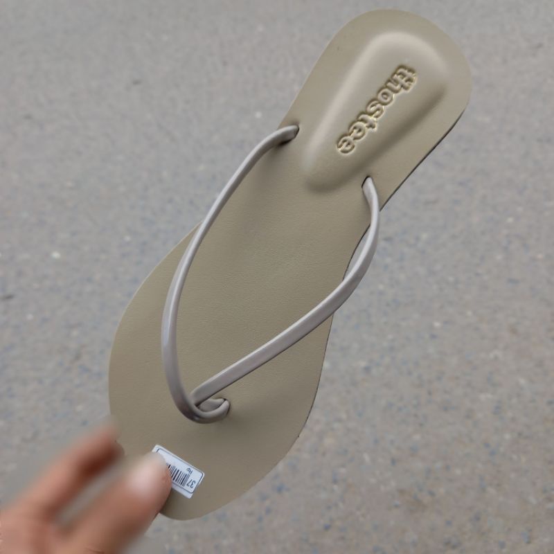 sandal jepit wanita thostee rubby tali flip flop-Cream