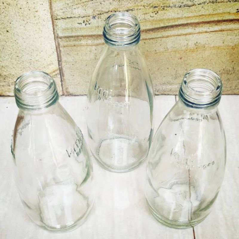 5pics Botol zoda/botol kaca 250mli/botol cupang/vas bunga kaca