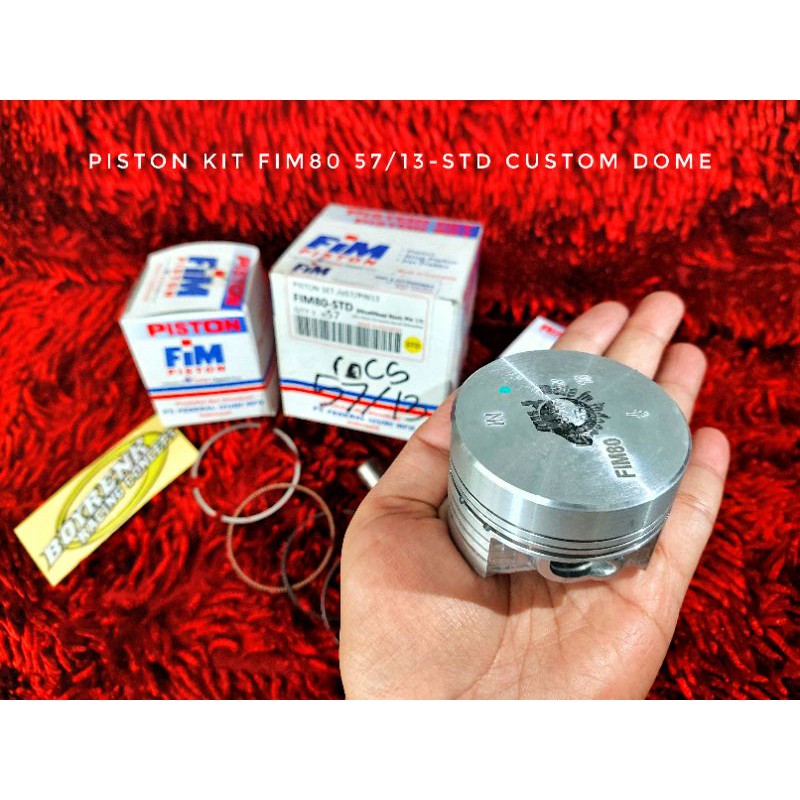 PISTON KIT FIM80 DIAMETER 57 PIN 13 CUSTOM DOME - BOYRENK RACING CONCEPT