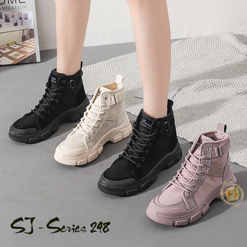 [JWALK] Sepatu Sneakers Boots Fashion Wanita Kualitas Import Premium - 248