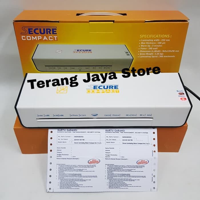 

Ready Mesin Laminating Secure Compact A4