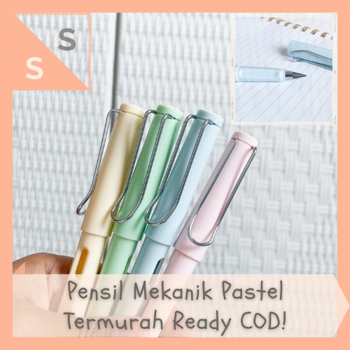 

[simplyshop] Pensil Cetek Mekanik Pastel / Mechanical Pencil Estetik Korean Aesthetic Fancy Stationery Warna Macaron Alat Tulis Polos