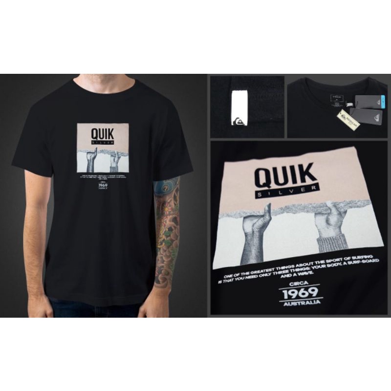 Kaos Surfing QUIKSILVER - Creepycloth | Super Premium | Cotton Combed 30s Reaktif | Kaos Unisex | Ba