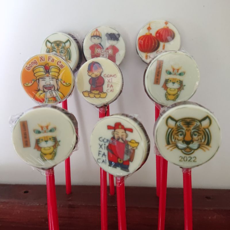 

Lolipop cokelat edible printing tema Imlek (hrga tercantum utk 5 pcs)