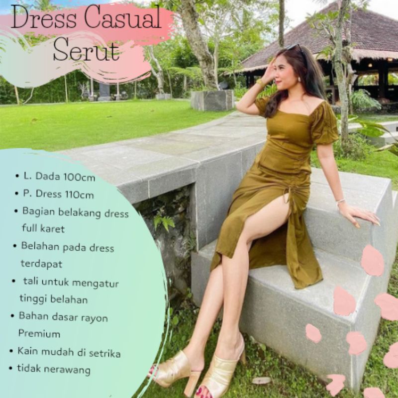 Dress Seksi Dres Sexy Bodycon Mini Dress Dress Press Body Dress Serut Samping Dress Belah Samping Dr
