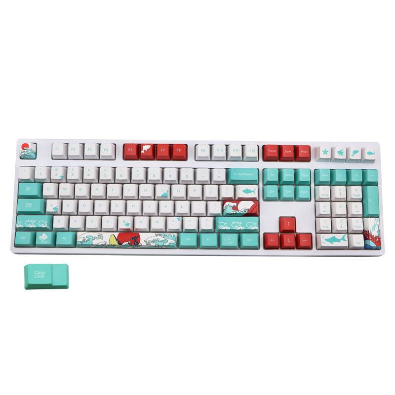 Keycap Keyboard Mekanikal 5 Sisi 109 Waves Dye