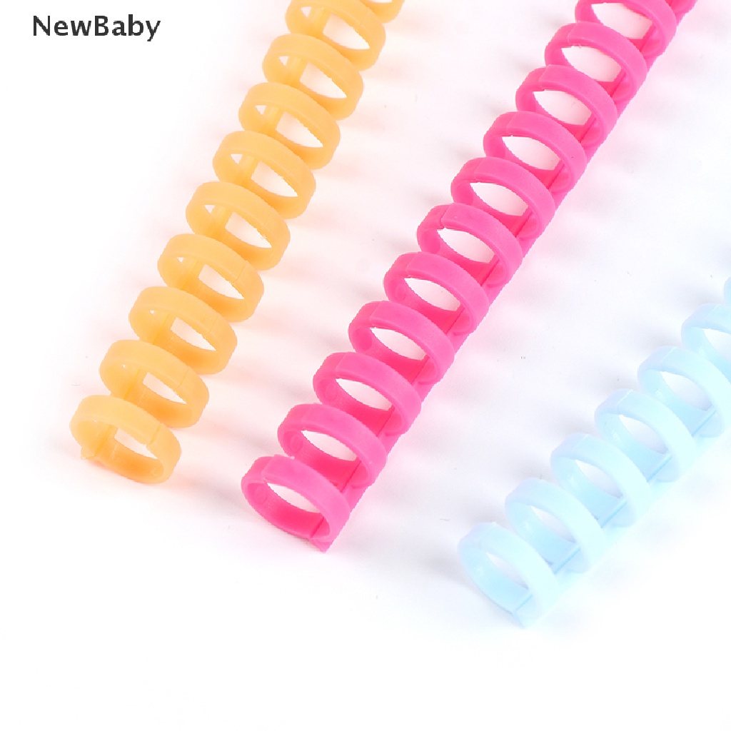NewBaby 30 Hole Loose-leaf Plastic Binding Ring Spring Spiral Rings for A4 A5 A6 Paper ID
