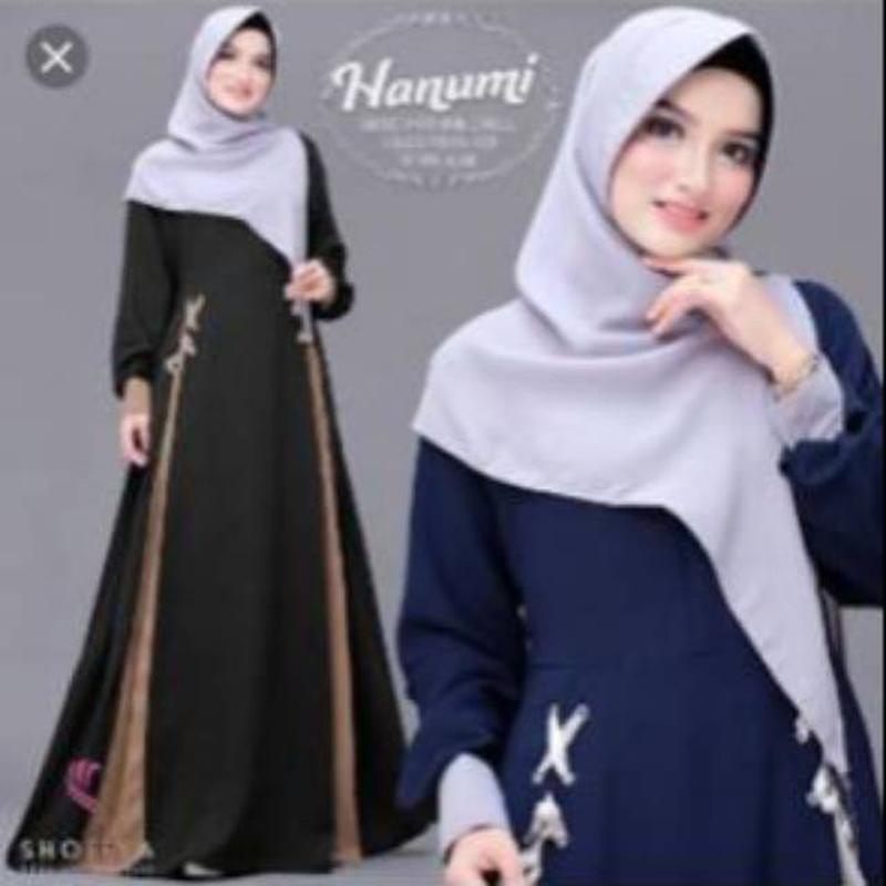 Livi Dress / Fashion Remaja Muslim / Korean Style Gamis Muslim Hanumi Dress Maxi