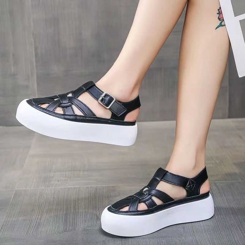 Sepatu Wanita Korean Style Wedges Fashion Original Bagus Cantik Dipakai Modis Casual Sepatu Sandal Cewek Import