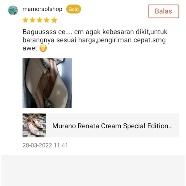 Murano Renata Cream Special Edition Sepatu Big Size Jumbo 41-46