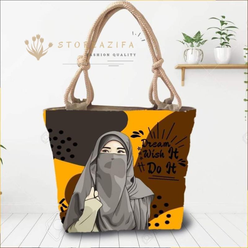 Tas Wanita Tas Wanita Printing Totebag