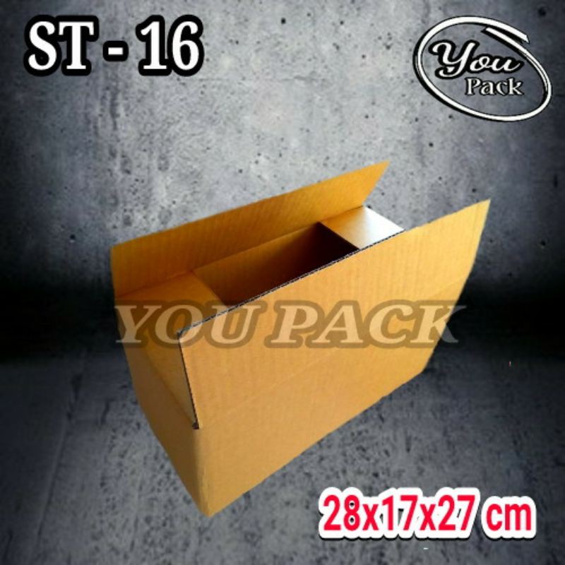 

KOTAK KARDUS ST-16 28X17X27 CM COKLAT POLOS DUS BOX PACKING