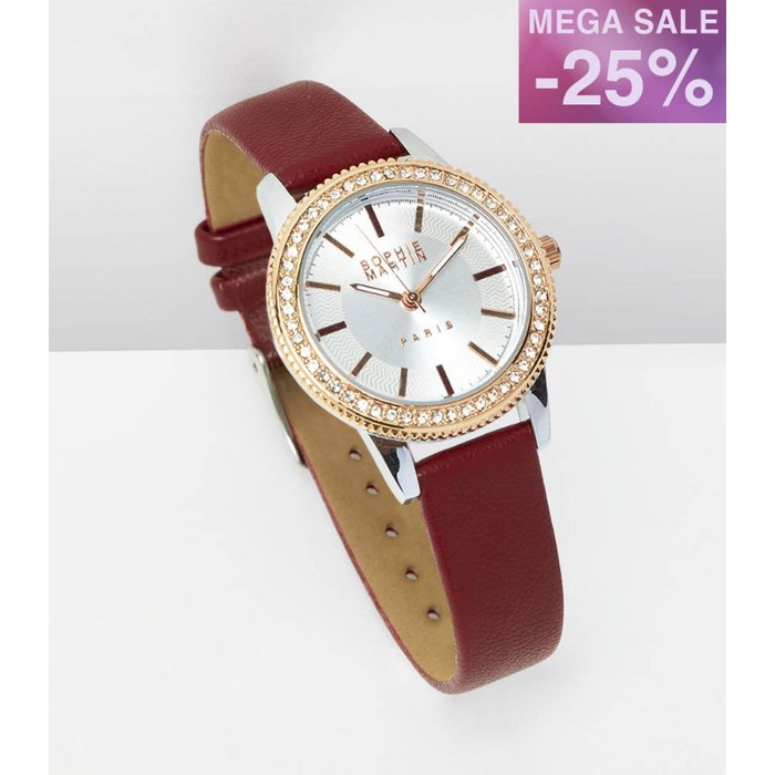 Jam Tangan Wanita Import Melissa Maroon Sophie Martin Paris original promo