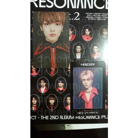NCT 2020 Pt.2 Arrival Version CHENLE PC, HENDERY AC