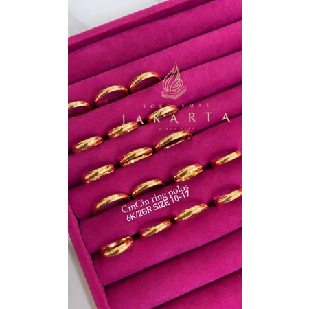 Cincin Ring Polos Kadar 6Karat // 2 Gram ll UK 11-18