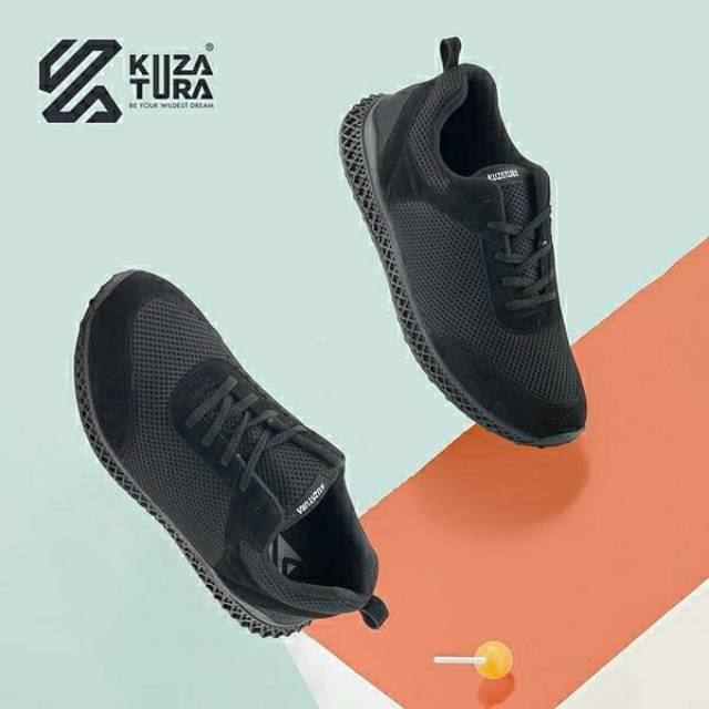 Sepatu Pria Original Kuzatura Black Authentic