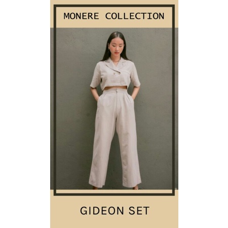GIDEON SET MONERE - TOP CROP DAN CELANA SET WANITA