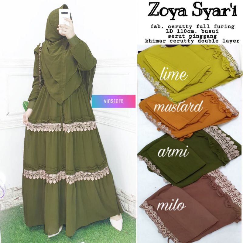 ZS ZOYA GAMIS SYAR'I BY VINSTORE