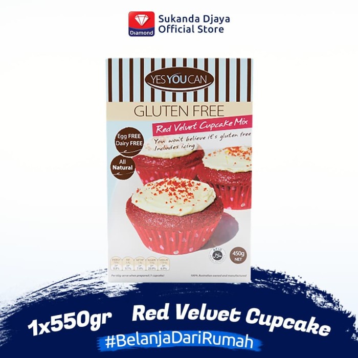 

BISA COD YesYouCan Gluten Free Red Velvet Cupcake