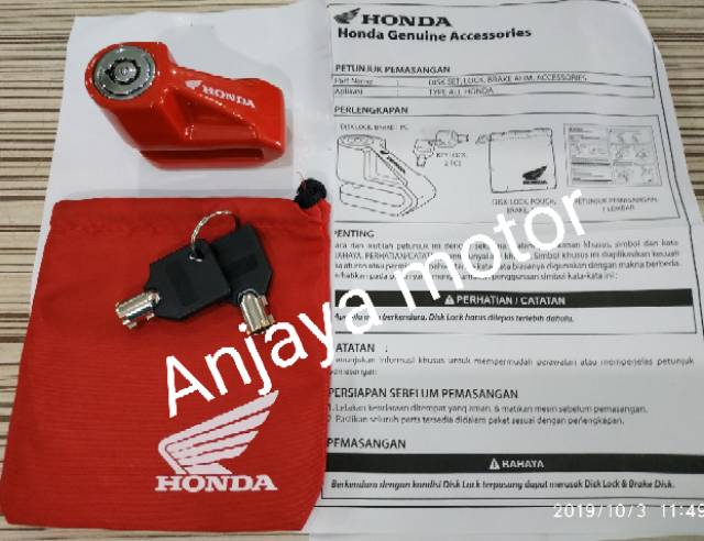 Gembok Motor anti maling Original Honda