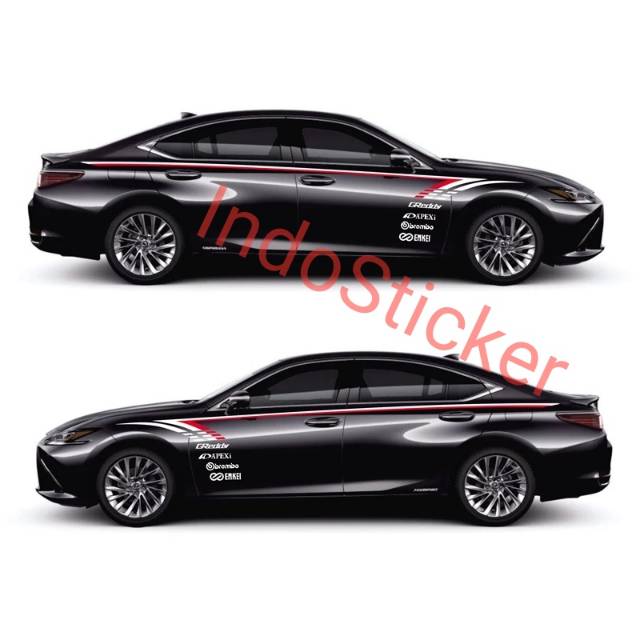 Stiker mobil Vios Camry striping minimalis Civic Corolla Altis all sedan