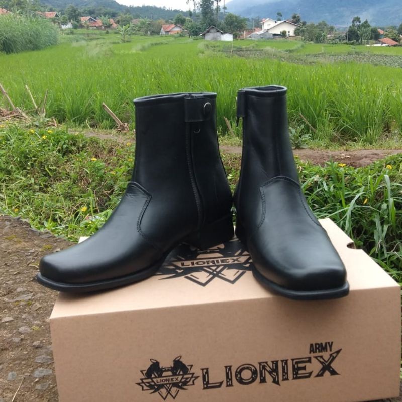 SEPATU PDH WANITA KULIT SAPI ASLI MERK LIONIEX SEPATU PDH DINAS KANTOR TNI POLRI SECURITY SATPAM