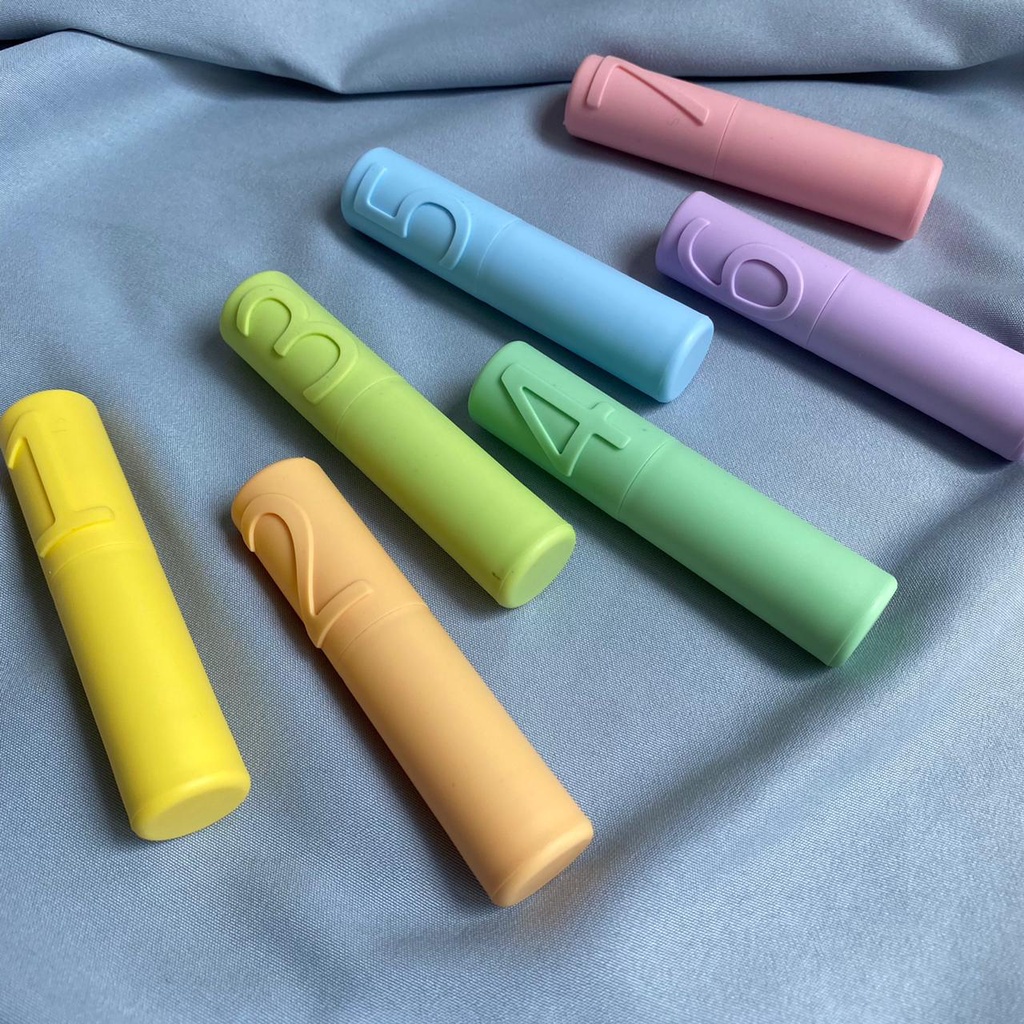 STABILO LUCU TULISAN ANGKA NUMBER WARNA WARNI 1 SET ISI 7 PCS TERMURAH HIGHLIGHTER 1 PAKET ISI 7 PIECE WARNA WARNI MODEL UNIK ORIGINAL PREMIUM QUALITY