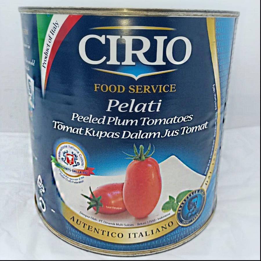 Cirio Whole Peeled Tomatoes 2,5kg | Cirio Pelati | Tomat Kupas Dalam Kaleng 2,5kg