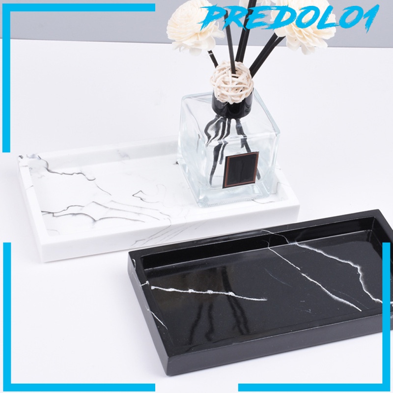 [PREDOLO1] Marble Storage Tray Washroom Vanity Tray Jewelry Dish Bathtub Serving Tray