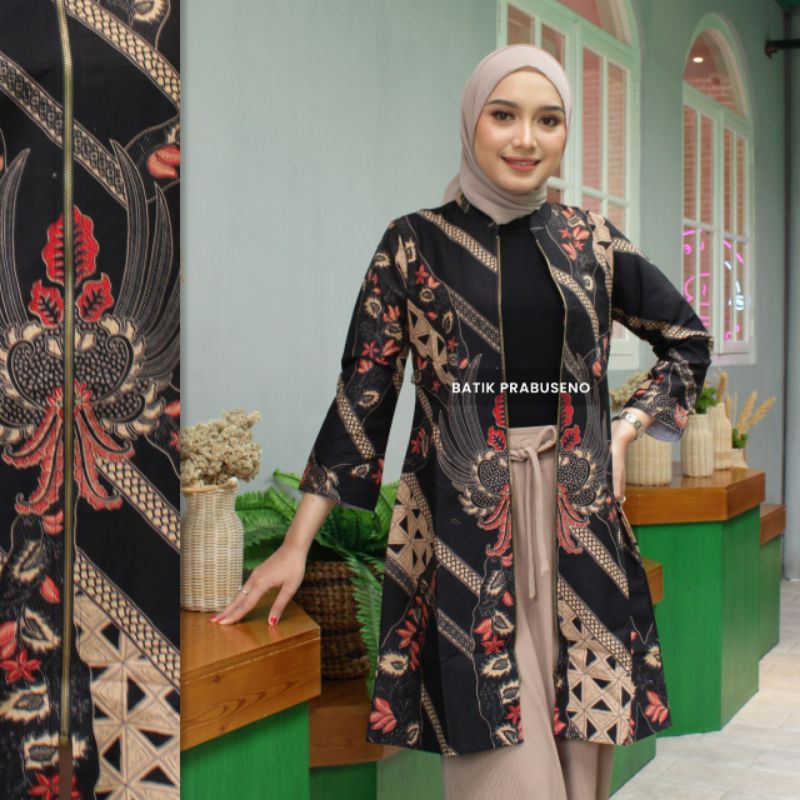 TUNIK BATIK MODERN MOTIF CENDANA BAKU BATIK NGANTOR SETAGAM BAATIK MURAH BY PRABUSENO