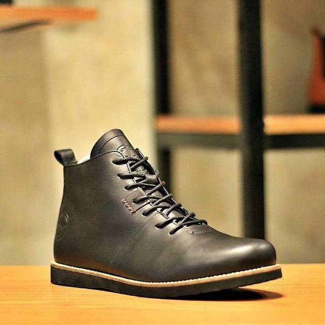 HOUBIS BLACK SERIES | bradley'sfootwearoriginal - Sepatu Boots Klasik Pria Formal Kasual Kerja Biker