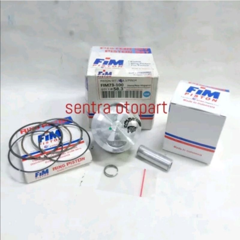 piston seher kit megapro monoshok oversize 100 original fim