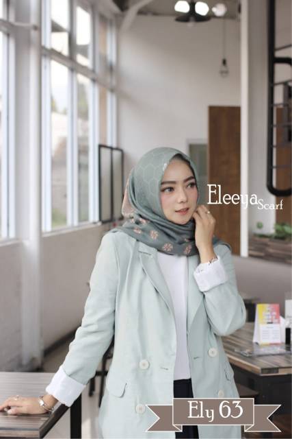 HIJAB SEGIEMPAT MOTIF ELY 63 II Eleeya Scarf