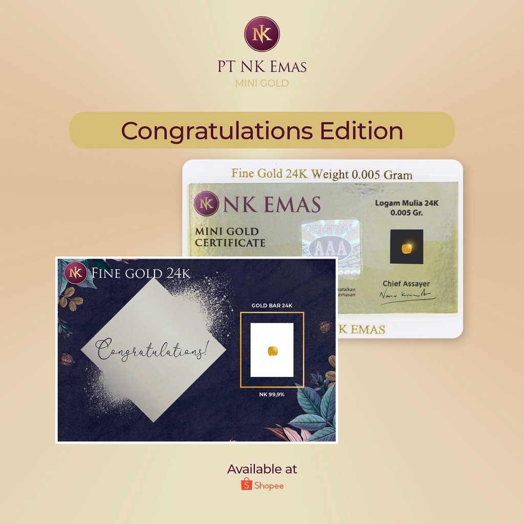 NK Mini Gold 0.005 Gram (Congratulation Envelope)